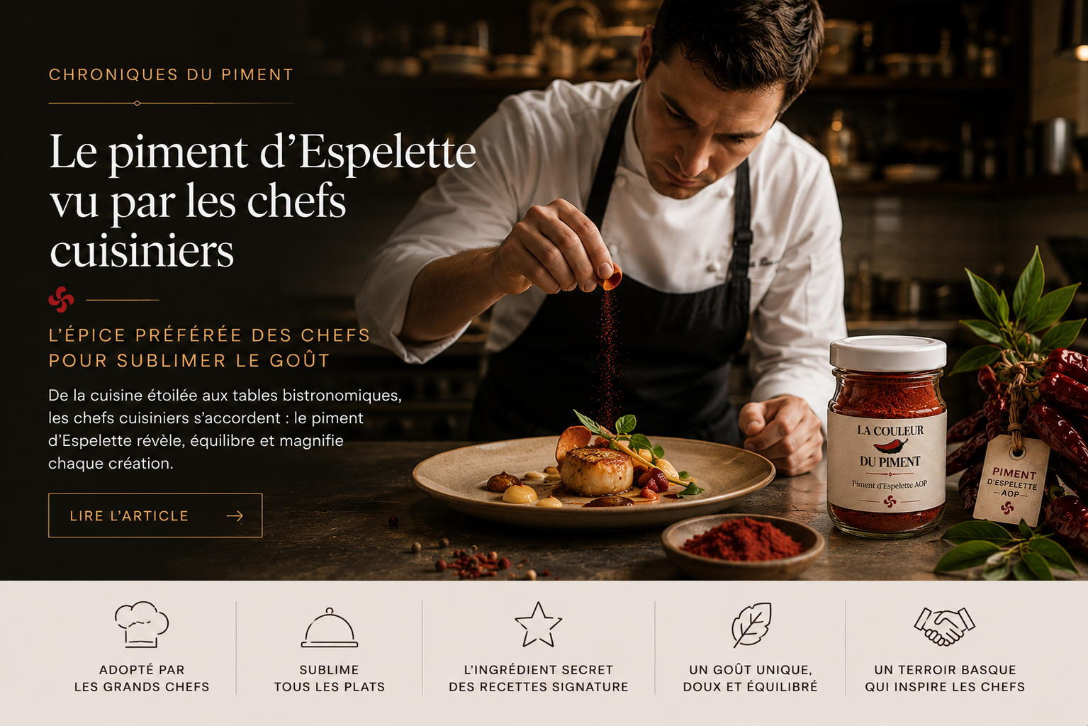 Le piment d'Espelette vu par les chefs cuisiniers