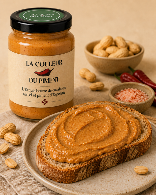 Beurre de cacahuète x gros sel de l'île de ré au piment d'Espelette