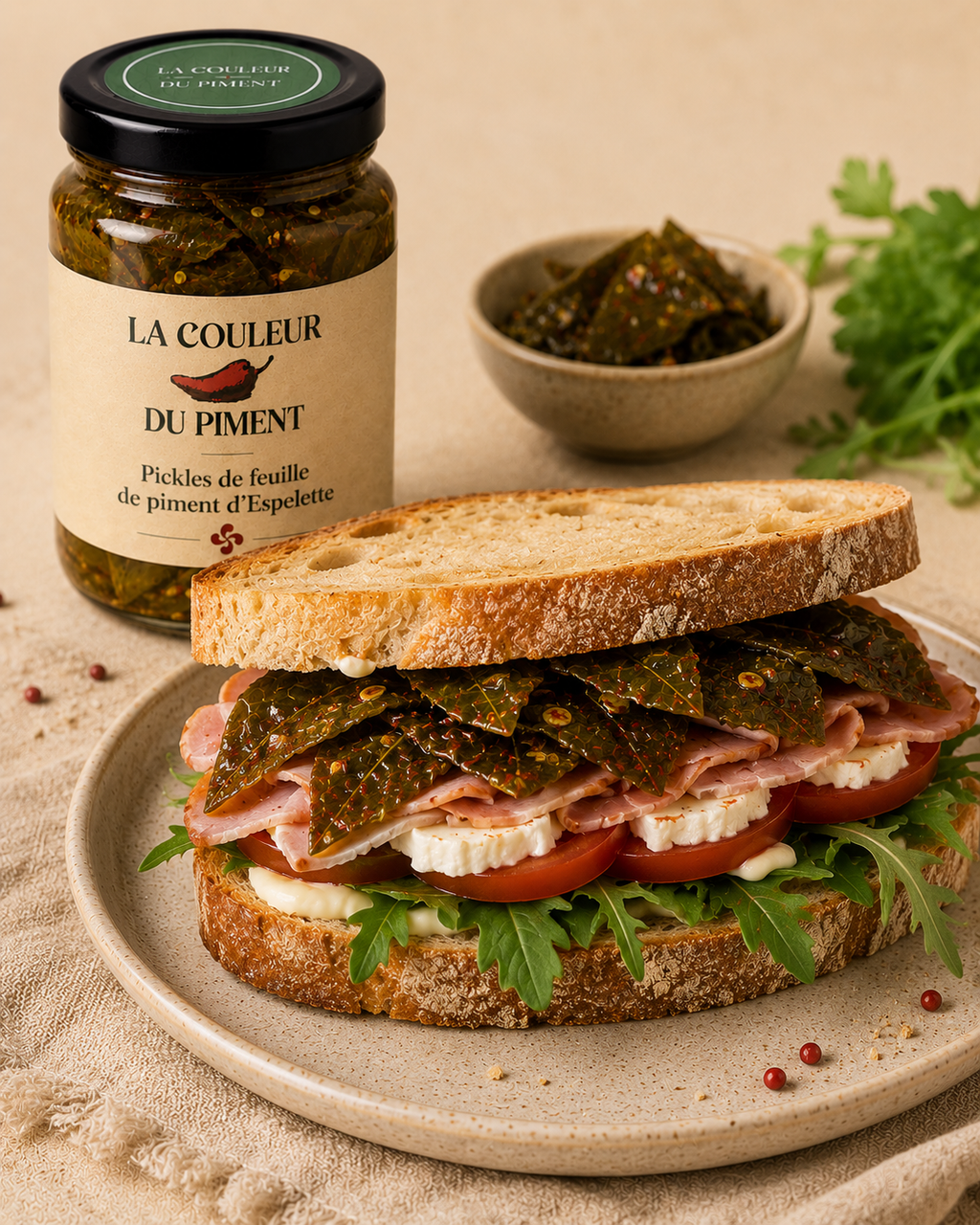 Pickles de feuilles de piments d'Espelette